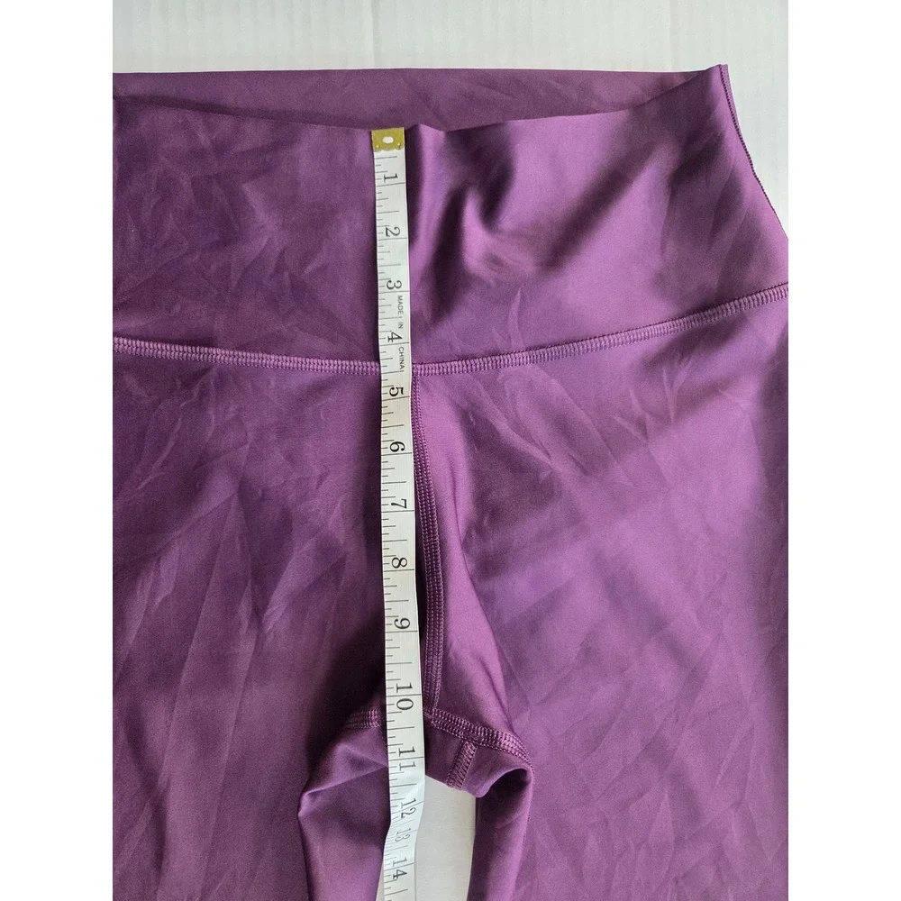 Alo Yoga Womens High Waist Crossover Leggings Plum Purple Size L
